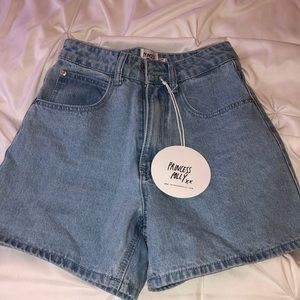 princess polly jean shorts size zero